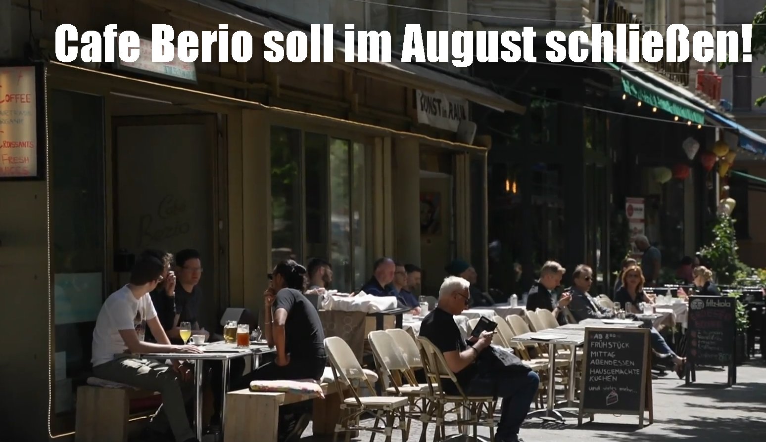 Cafe Berio soll im August schließen!
